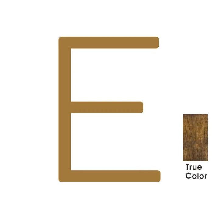 DARCY Solid Antique Brass House Letter E