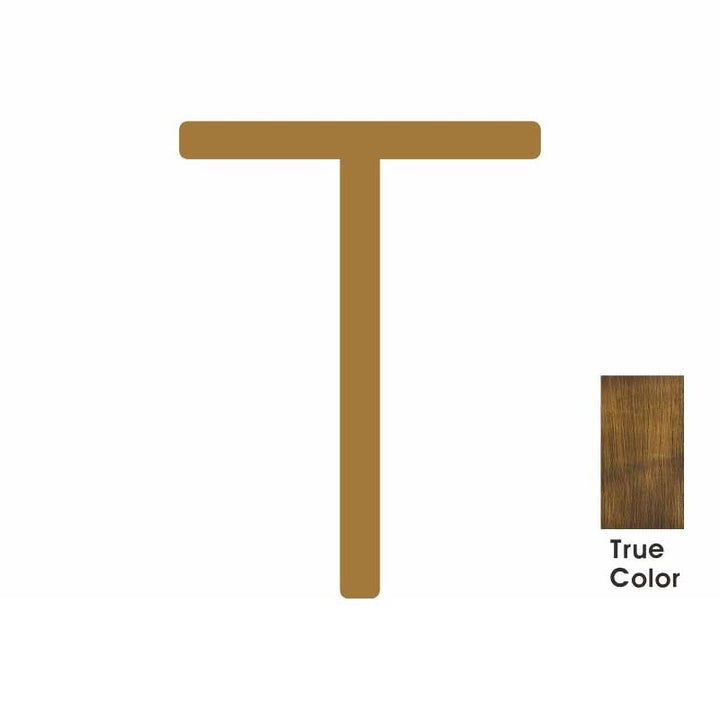 DARCY Solid Antique Brass House Letter T