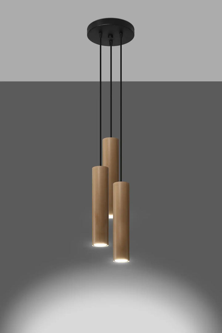 LINO Natural Wood Pendant Light, Kitchen island lights, Ceiling hanging lights