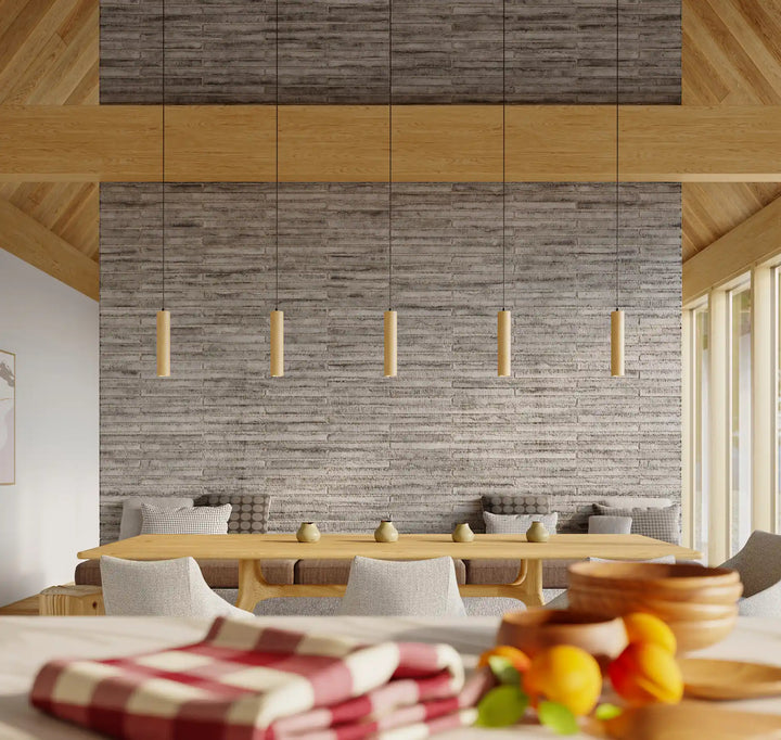LINO Natural Wood Pendant Light, Kitchen island lights, Ceiling hanging lights
