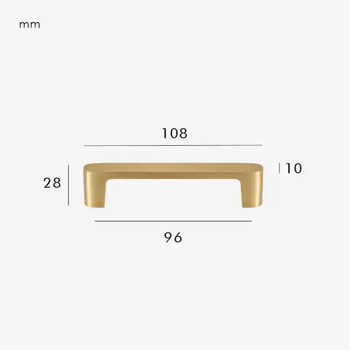 LUXARA Solid Brass Kitchen & Cabinet Handle Length 108mm