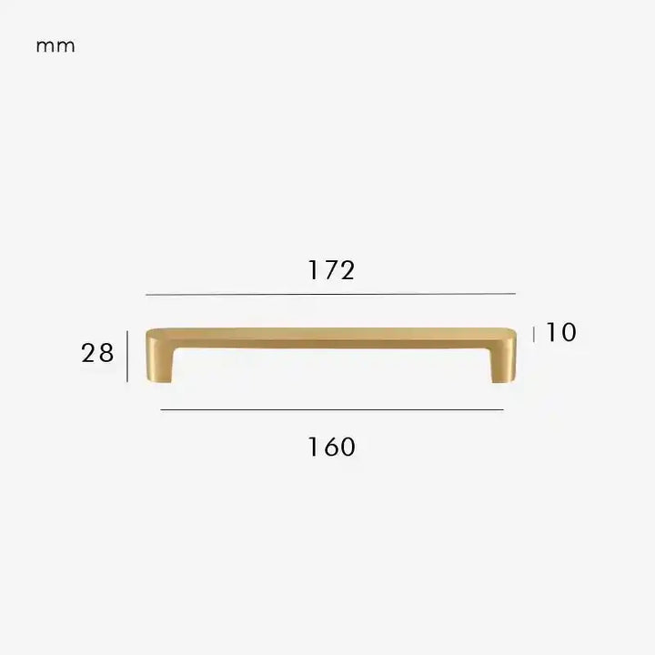 LUXARA Solid Brass Kitchen & Cabinet Handle Length 172mm