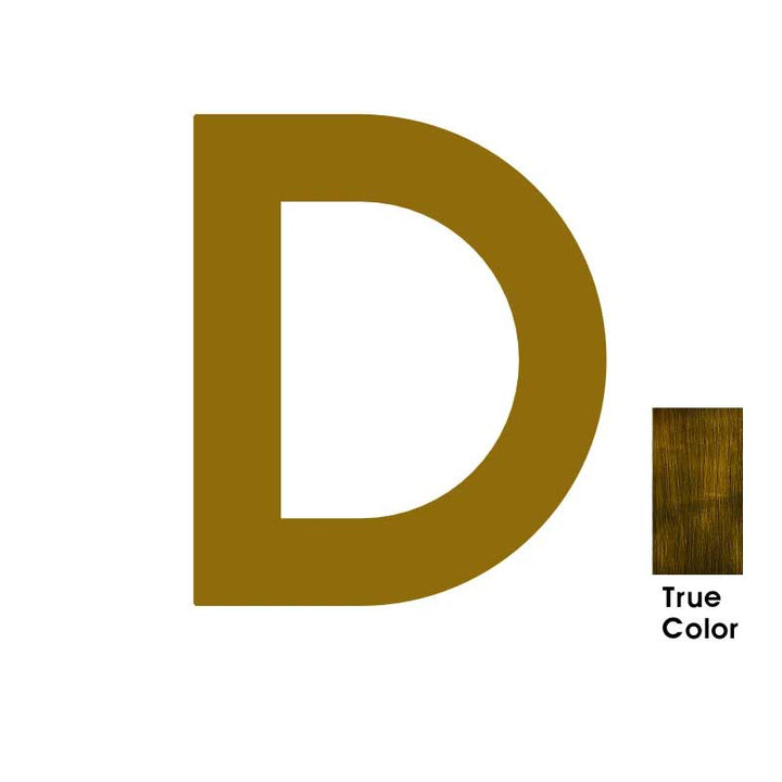 LUXE Solid Antique Brass House Numbers And Letters, made from 5mm think brass plate - Letter D