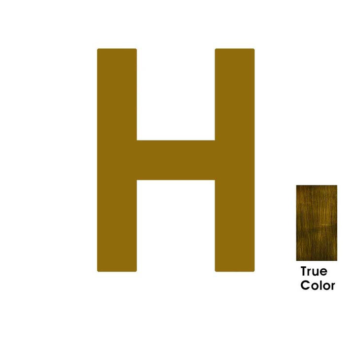 LUXE Solid Antique Brass House Numbers And Letters, made from 5mm think brass plate - Letter H