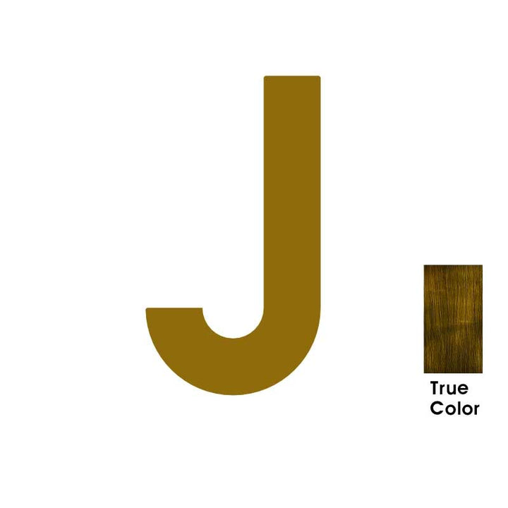 LUXE Solid Antique Brass House Numbers And Letters, made from 5mm think brass plate - Letter J