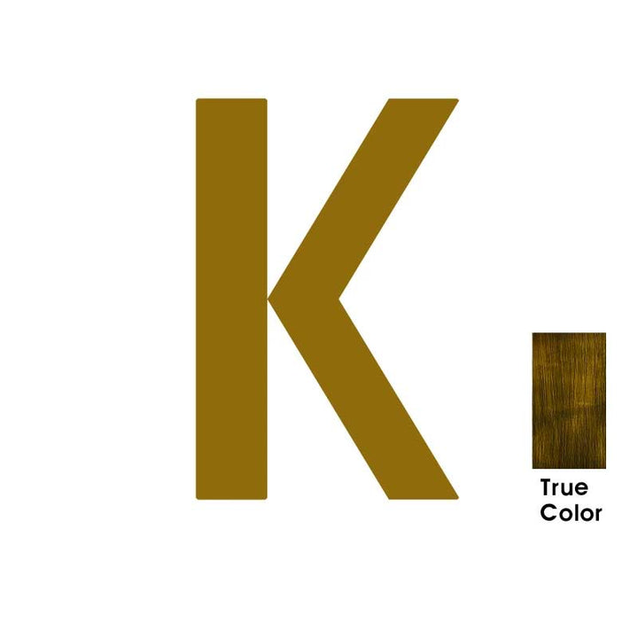 LUXE Solid Antique Brass House Numbers And Letters, made from 5mm think brass plate - Letter K
