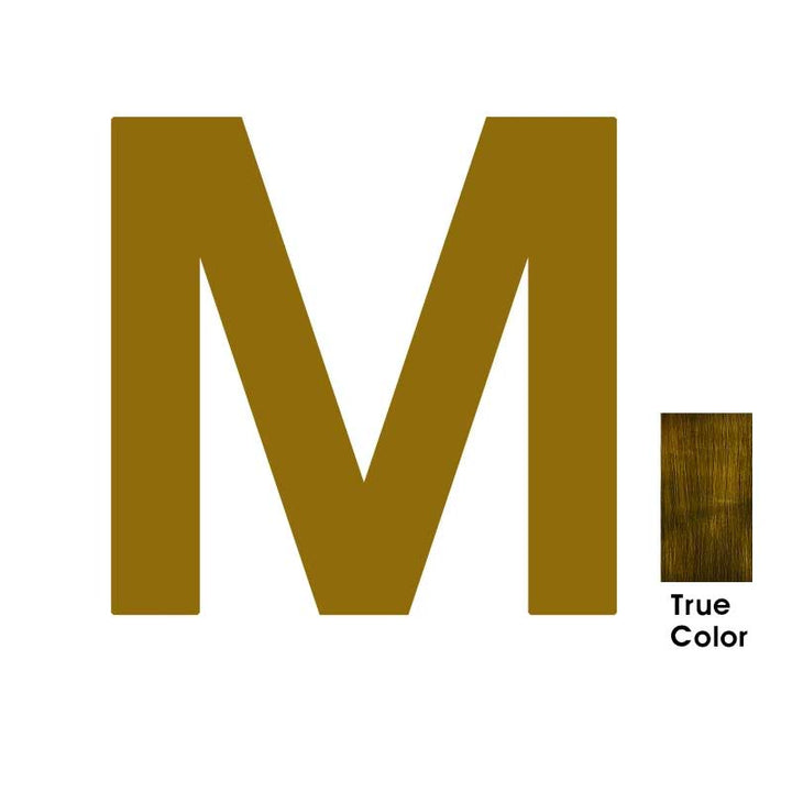 LUXE Solid Antique Brass House Numbers And Letters, made from 5mm think brass plate - Letter M