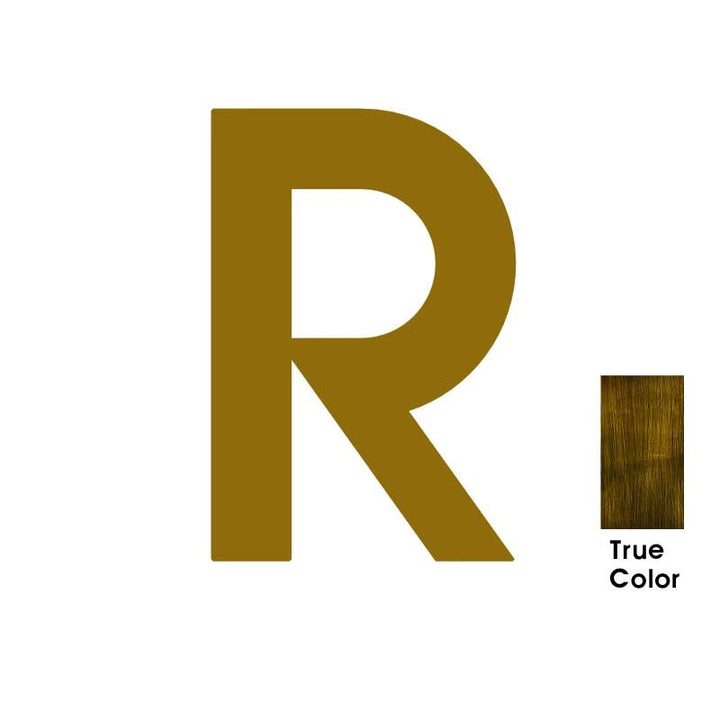 LUXE Solid Antique Brass House Numbers And Letters, made from 5mm think brass plate - Letter R