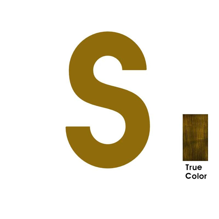 LUXE Solid Antique Brass House Numbers And Letters, made from 5mm think brass plate - Letter S