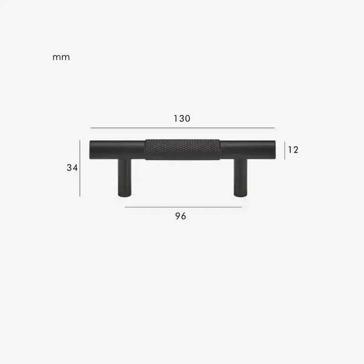 MID Knurled Solid Brass Kitchen & Cabinet Handle, premium pull handle