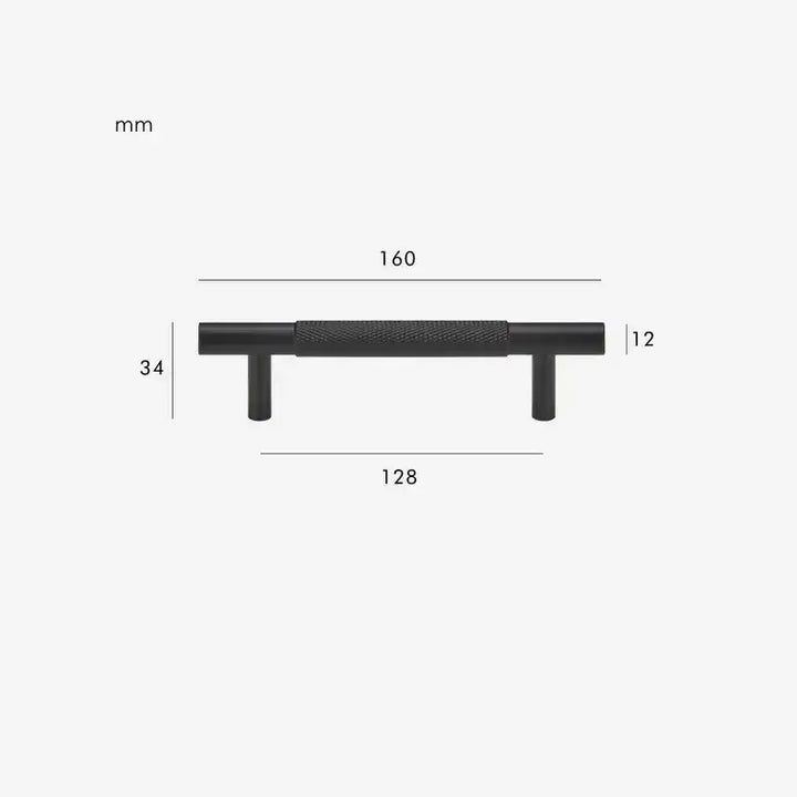 MID Knurled Solid Brass Kitchen & Cabinet Handle, premium pull handle