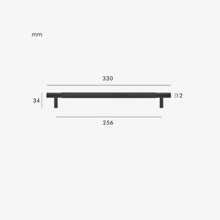 MID Knurled Solid Brass Kitchen & Cabinet Handle, premium pull handle