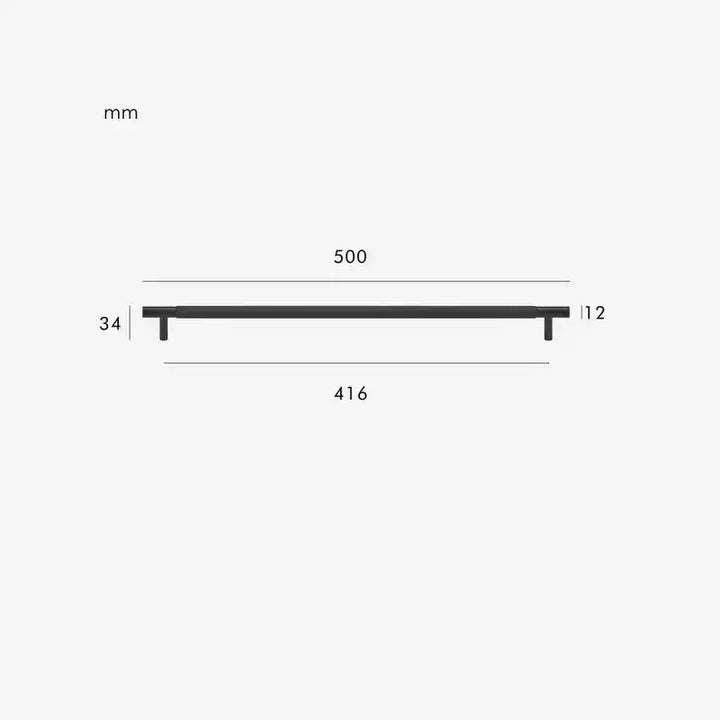 MID Knurled Solid Brass Kitchen & Cabinet Handle, premium pull handle