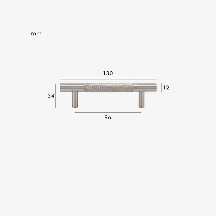 MID Knurled Solid Brass Kitchen & Cabinet Handle, premium pull handle