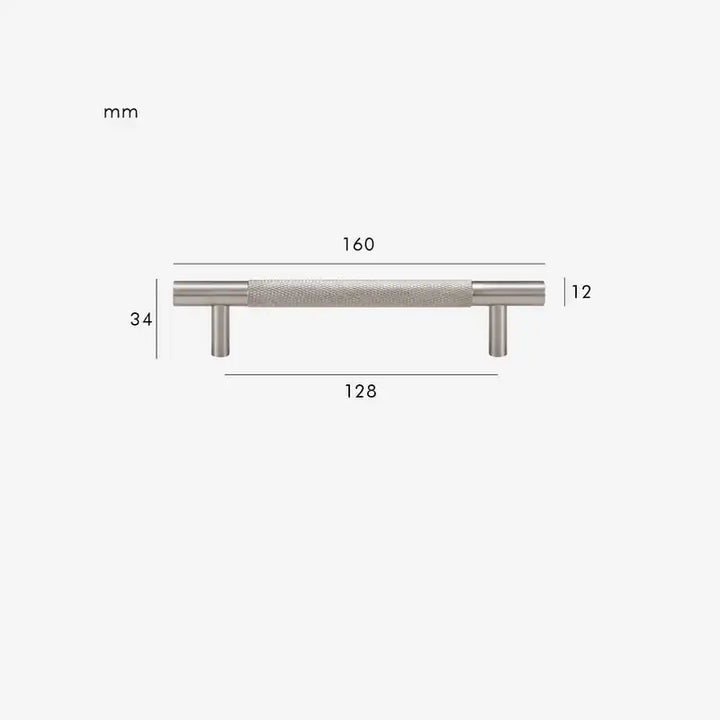 MID Knurled Solid Brass Kitchen & Cabinet Handle, premium pull handle