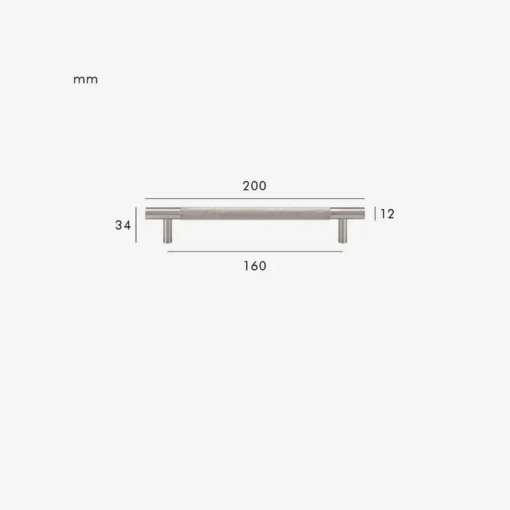 MID Knurled Solid Brass Kitchen & Cabinet Handle, premium pull handle