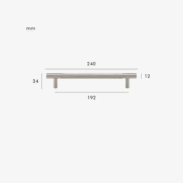 MID Knurled Solid Brass Kitchen & Cabinet Handle, premium pull handle
