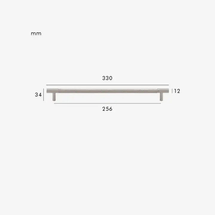 MID Knurled Solid Brass Kitchen & Cabinet Handle, premium pull handle