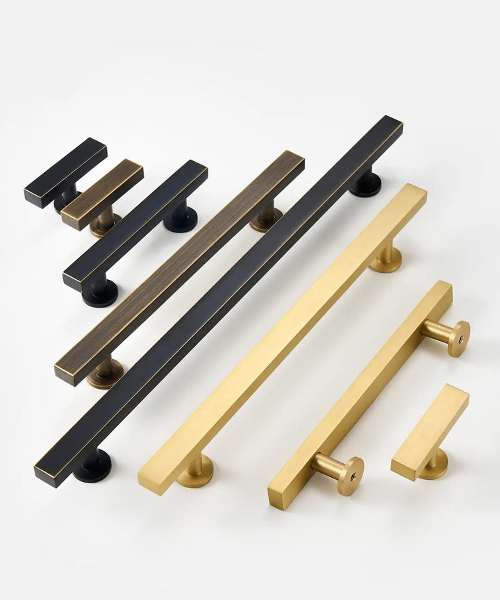 NORDIC Solid Brass Flat Kitchen & Cabinet Handle