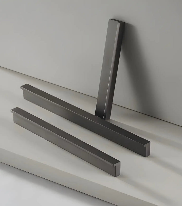 NORDIC Solid Brass Kitchen & Cabinet Pull Handle, premium wardrobe handle - Grey Colour
