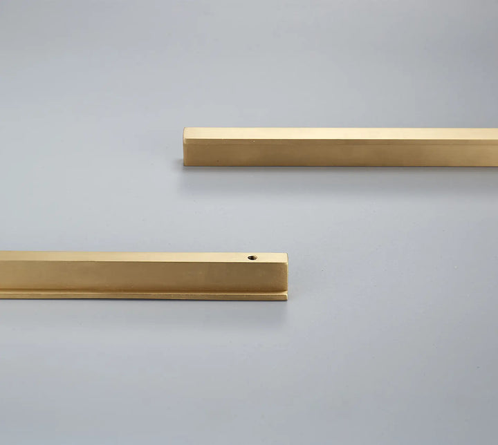 NORDIC Solid Brass Kitchen & Cabinet Pull Handle, premium wardrobe handle - Satin Brass