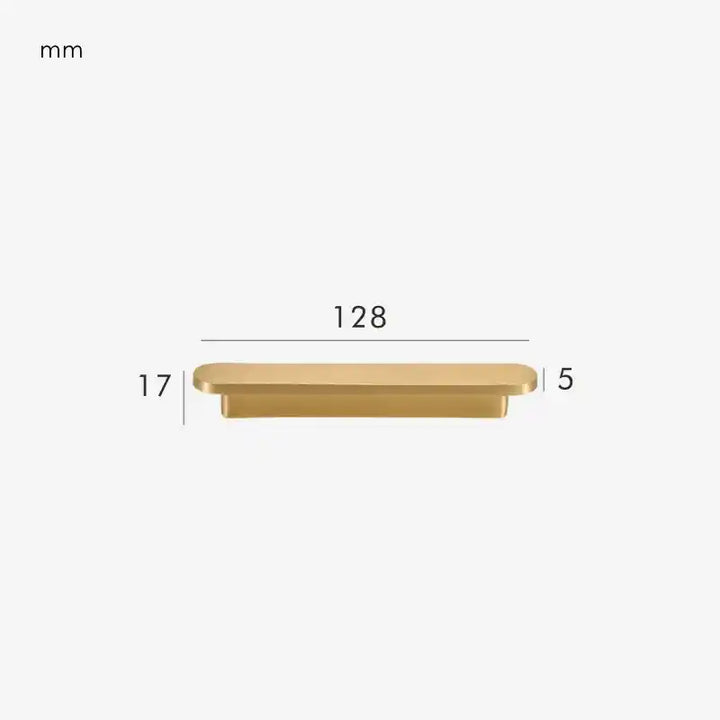OPUL Solid Brass Kitchen & Cabinet Handle Length 128mm