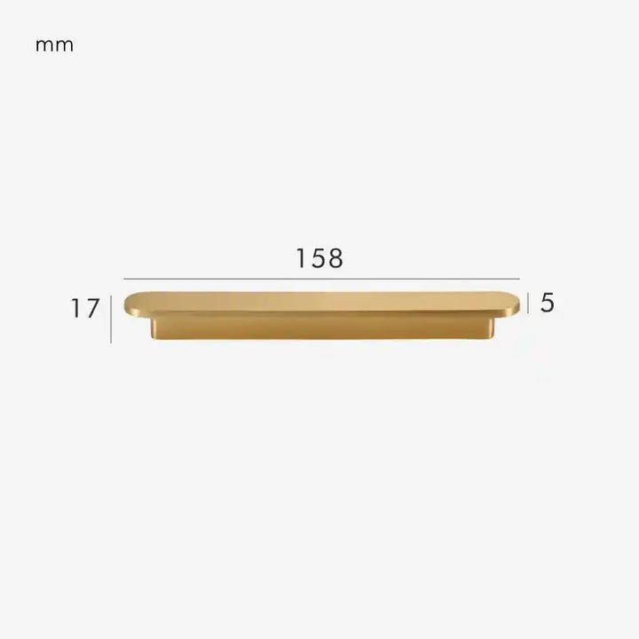 OPUL Solid Brass Kitchen & Cabinet Handle Length 158mm