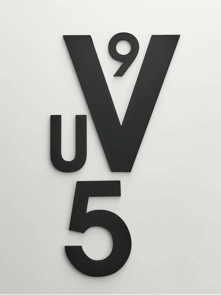 ORANA Matt Black Brass House Letters and numbers