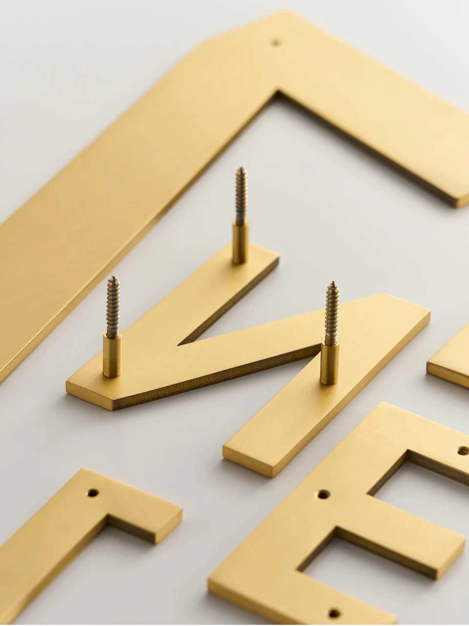PANTRYA Satin Brass House Letters