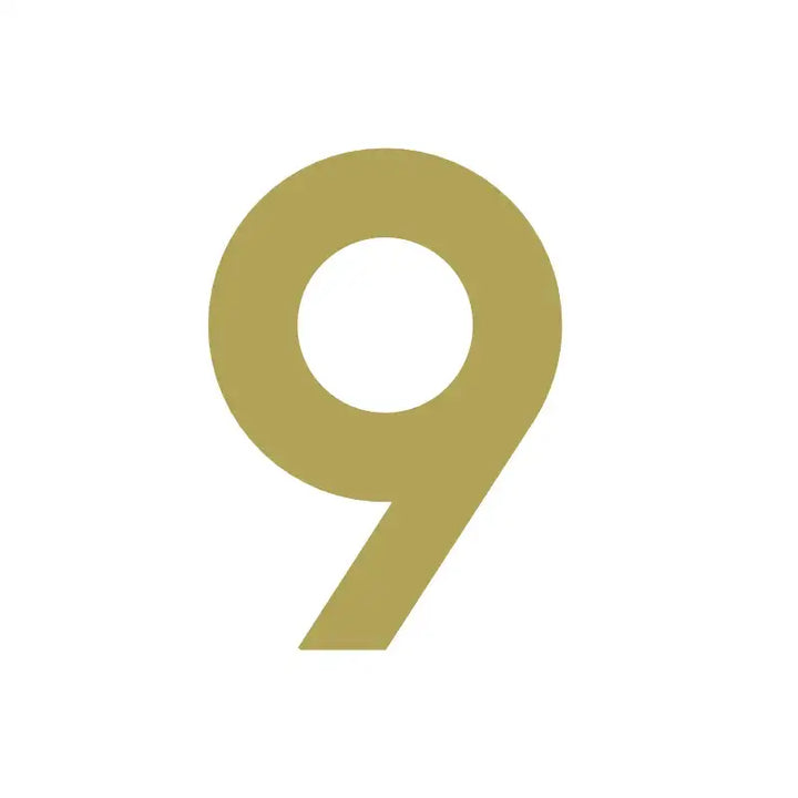 PANTRYA Satin Brass House Numbers, house number signs, home number signs, street numbers for houses, House numbers and letters, door numbers, door number signs