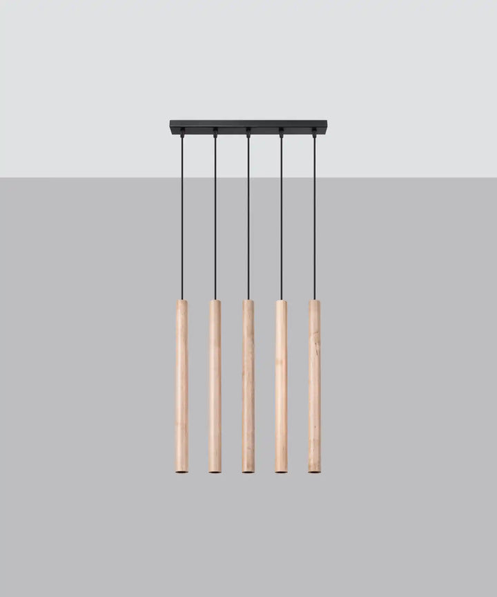 PASTELO Natural Wood Pendant Light, Kitchen island lights, Ceiling hanging lights