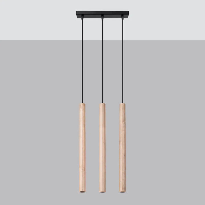 PASTELO Natural Wood Pendant Light, Kitchen island lights, Ceiling hanging lights