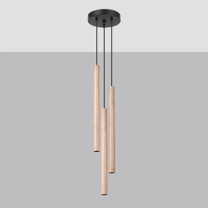 PASTELO Natural Wood Pendant Light, Kitchen island lights, Ceiling hanging lights