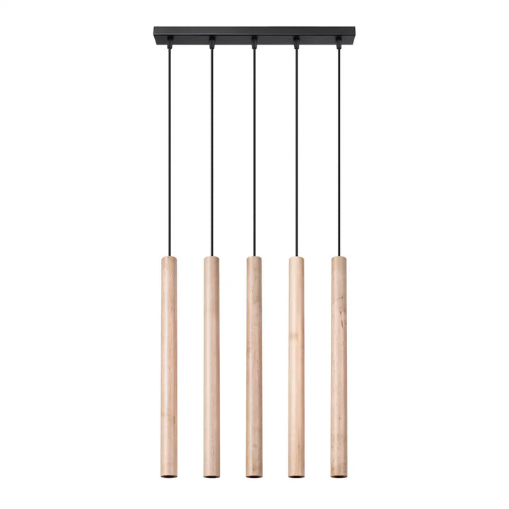 PASTELO Natural Wood Pendant Light, Kitchen island lights, Ceiling hanging lights
