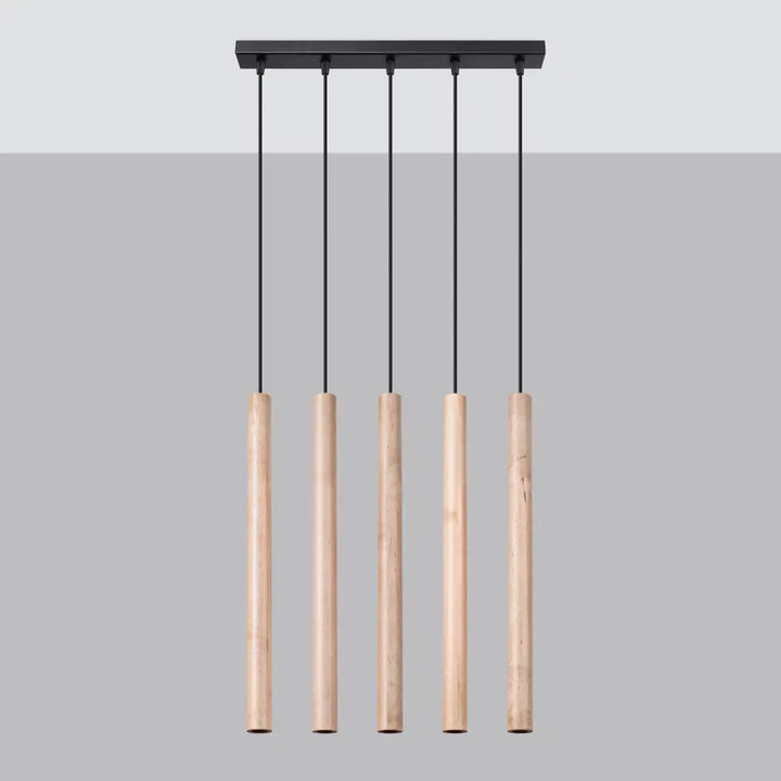 PASTELO Natural Wood Pendant Light, Kitchen island lights, Ceiling hanging lights