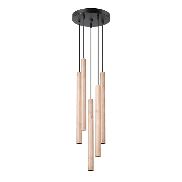 PASTELO Natural Wood Pendant Light, Kitchen island lights, Ceiling hanging lights