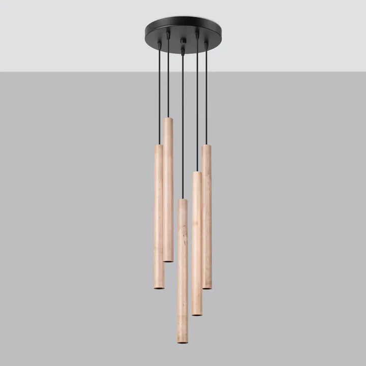 PASTELO Natural Wood Pendant Light, Kitchen island lights, Ceiling hanging lights
