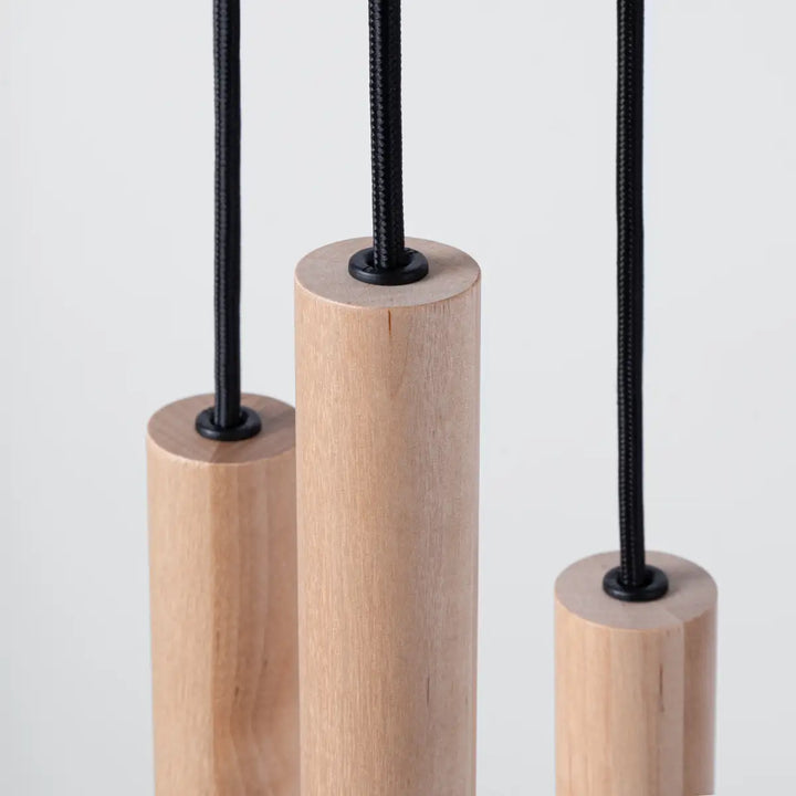 PASTELO Natural Wood Pendant Light, Kitchen island lights, Ceiling hanging lights