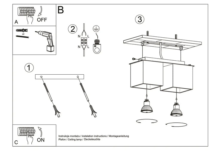 QUAD Ceiling Light, Ceiling lamps, Livingroom ceiling lights