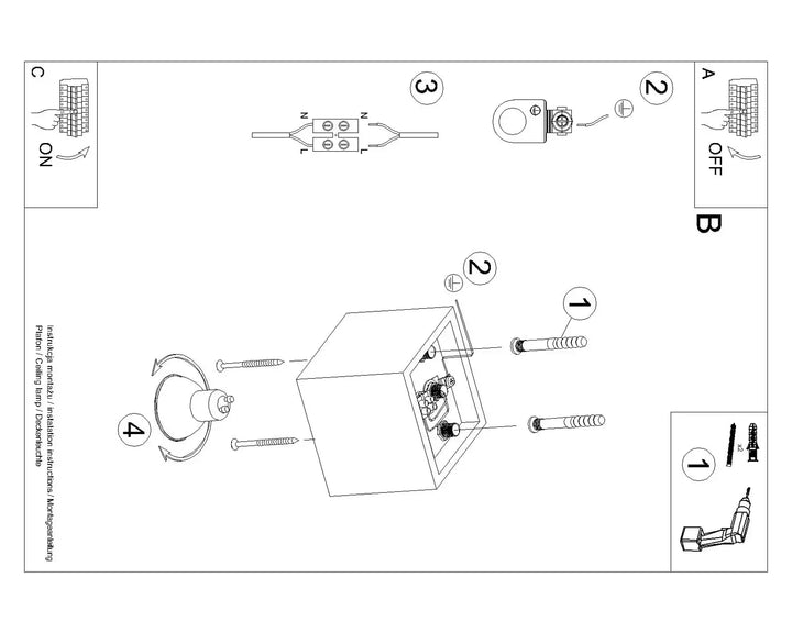 QUAD Ceiling Light, Ceiling lamps, Livingroom ceiling lights