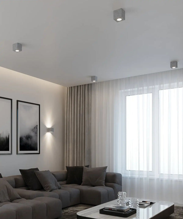 QUAD Concrete Ceiling Light, Ceiling lamps, Livingroom ceiling lights