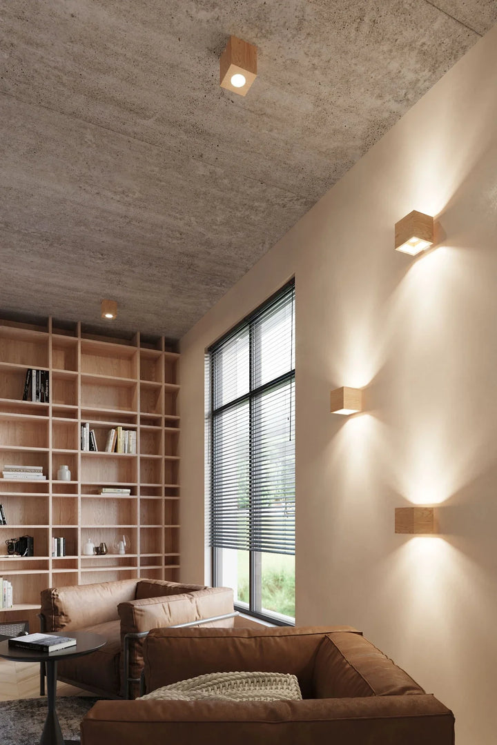QUAD Natural Wood Ceiling Light, Ceiling lamps, Livingroom ceiling lights