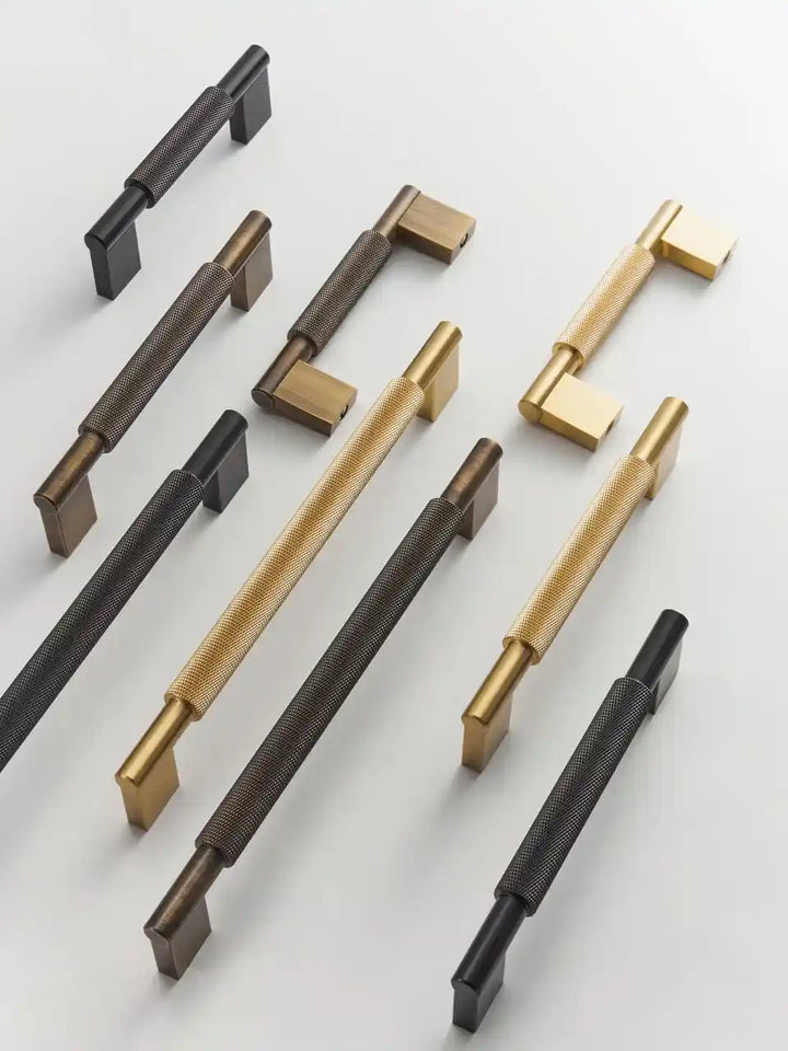 URBANO Knurled Solid Brass Premium Kitchen & Cabinet Handle