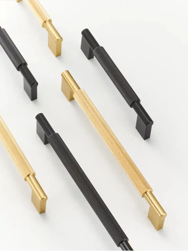 URBANO Knurled Solid Brass Premium Kitchen & Cabinet Handle