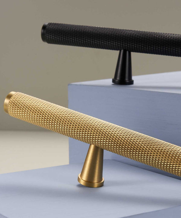 BANBURY Knurled Solid Brass Kitchen & Cabinet Handle - Luxury Handles