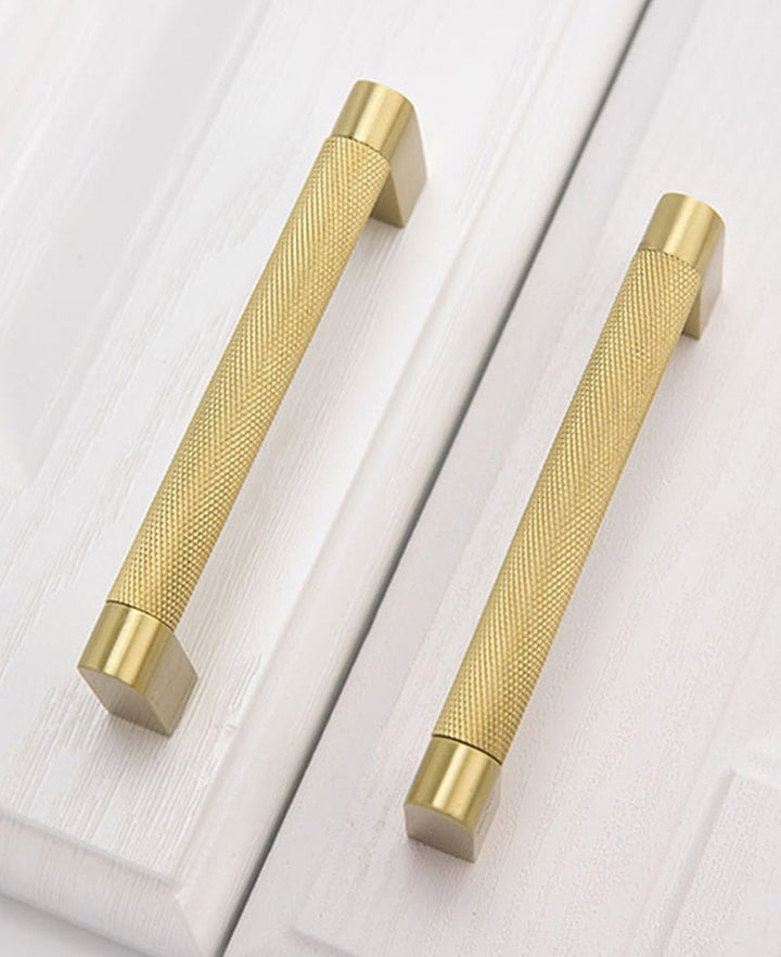 COLSS Knurled Solid Brass Kitchen & Cabinet Handle - Luxury Handles