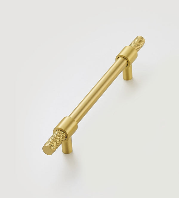 CONNEL Knurled Solid Brass Kitchen & Cabinet Handle - Luxury Handles