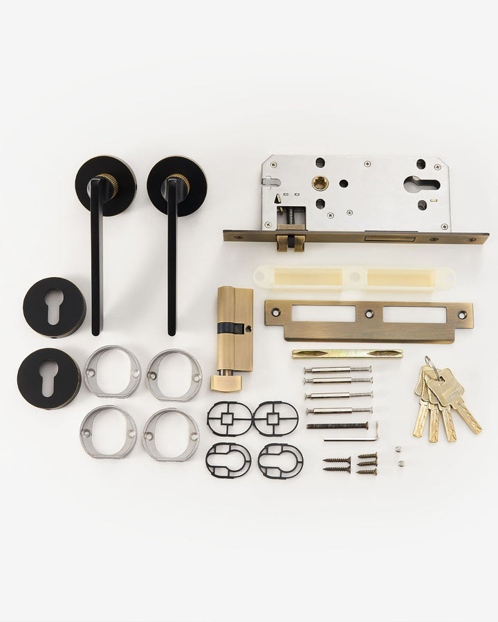 CONNEL Solid Brass Lever Door Handle Set - Luxury Handles