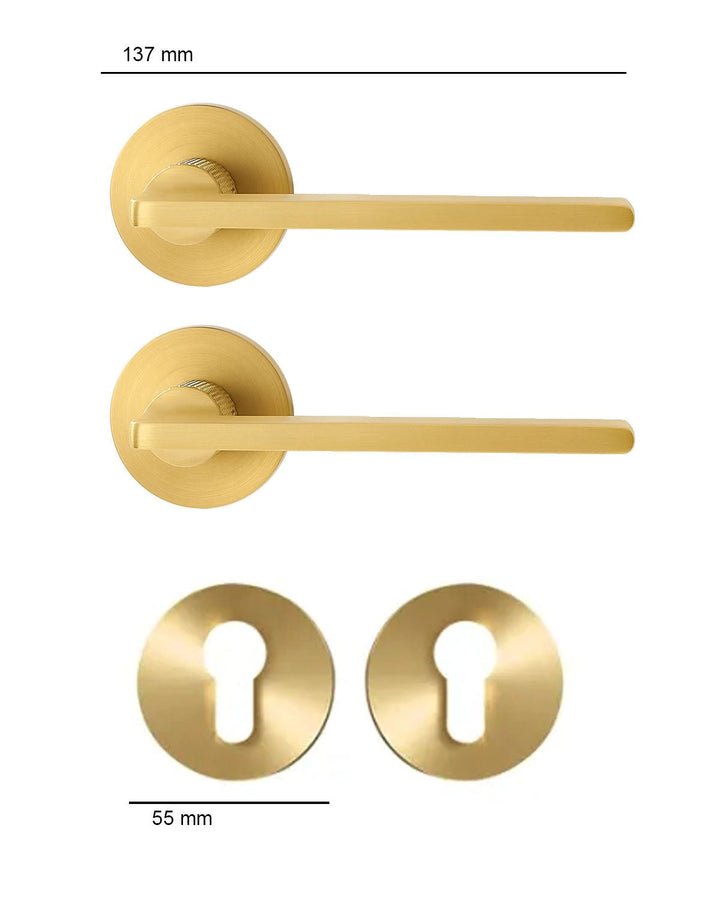 CONNEL Solid Brass Lever Door Handle Set - Luxury Handles