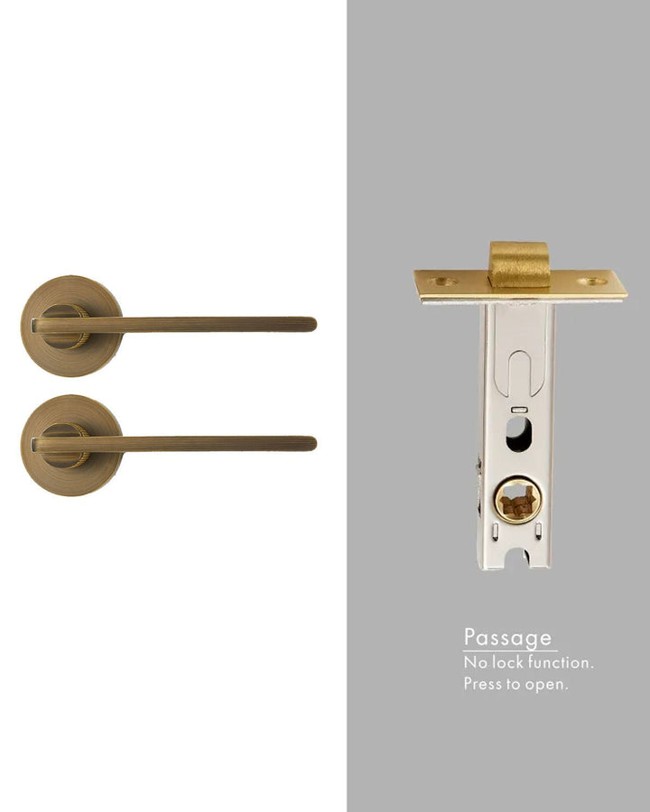 CONNEL Solid Brass Lever Door Handle Set - Luxury Handles